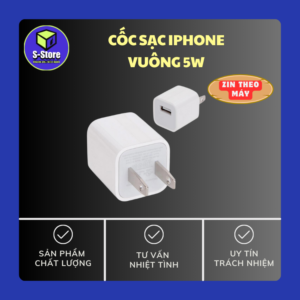 CỦ SẠC VUÔNG IPHONE ZIN APPLE