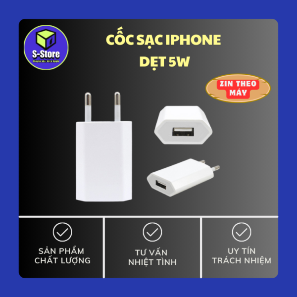 CỦ SẠC DẸT 5W APPLE